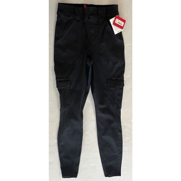 Spanx Stretch Twill Ankle Cargo Pant Washed Black Womens XS 20311R New NWT - Picture 1 of 16